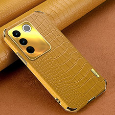 Handyhülle Hülle Luxus Leder Schutzhülle XD1 für Vivo V27 5G Gelb
