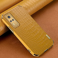 Handyhülle Hülle Luxus Leder Schutzhülle XD1 für Vivo Y53s 4G Gelb