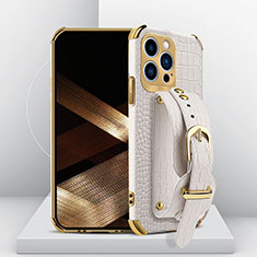 Handyhülle Hülle Luxus Leder Schutzhülle XD2 für Apple iPhone 13 Pro Weiß