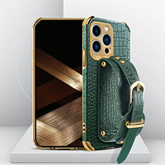 Handyhülle Hülle Luxus Leder Schutzhülle XD2 für Apple iPhone 14 Pro Grün