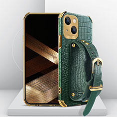 Handyhülle Hülle Luxus Leder Schutzhülle XD2 für Apple iPhone 15 Grün