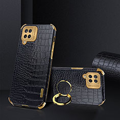 Handyhülle Hülle Luxus Leder Schutzhülle XD2 für Samsung Galaxy A12 Nacho Schwarz