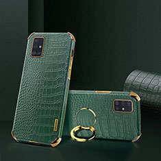 Handyhülle Hülle Luxus Leder Schutzhülle XD2 für Samsung Galaxy A51 4G Grün