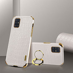 Handyhülle Hülle Luxus Leder Schutzhülle XD2 für Samsung Galaxy A51 4G Weiß