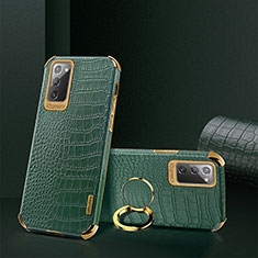 Handyhülle Hülle Luxus Leder Schutzhülle XD2 für Samsung Galaxy Note 20 5G Grün