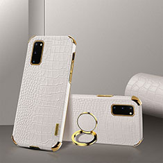 Handyhülle Hülle Luxus Leder Schutzhülle XD2 für Samsung Galaxy S20 5G Weiß