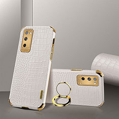 Handyhülle Hülle Luxus Leder Schutzhülle XD2 für Samsung Galaxy S20 FE 5G Weiß