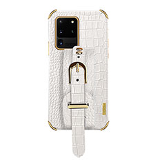 Handyhülle Hülle Luxus Leder Schutzhülle XD2 für Samsung Galaxy S20 Ultra 5G Weiß