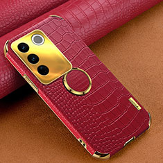 Handyhülle Hülle Luxus Leder Schutzhülle XD2 für Vivo V27 5G Rot