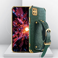 Handyhülle Hülle Luxus Leder Schutzhülle XD3 für Samsung Galaxy A22 5G Grün