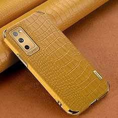 Handyhülle Hülle Luxus Leder Schutzhülle XD3 für Samsung Galaxy S20 FE 5G Gelb