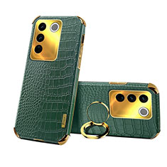 Handyhülle Hülle Luxus Leder Schutzhülle XD3 für Vivo V27 5G Grün