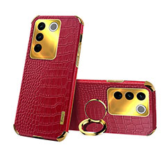Handyhülle Hülle Luxus Leder Schutzhülle XD3 für Vivo V27 5G Rot
