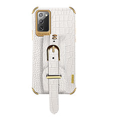 Handyhülle Hülle Luxus Leder Schutzhülle XD5 für Samsung Galaxy Note 20 5G Weiß