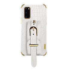 Handyhülle Hülle Luxus Leder Schutzhülle XD5 für Samsung Galaxy S20 Weiß