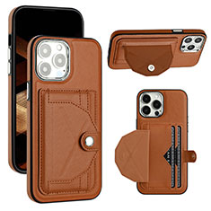 Handyhülle Hülle Luxus Leder Schutzhülle Y01B für Apple iPhone 13 Pro Braun