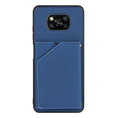 Handyhülle Hülle Luxus Leder Schutzhülle Y01B für Xiaomi Poco X3 NFC Blau