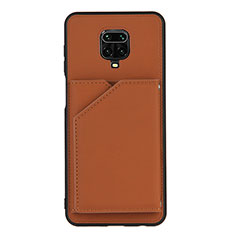 Handyhülle Hülle Luxus Leder Schutzhülle Y01B für Xiaomi Redmi Note 9 Pro Braun