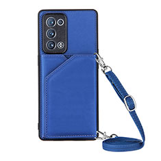 Handyhülle Hülle Luxus Leder Schutzhülle Y02B für Oppo Reno6 Pro+ Plus 5G Blau