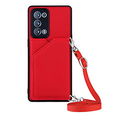 Handyhülle Hülle Luxus Leder Schutzhülle Y02B für Oppo Reno6 Pro+ Plus 5G Rot