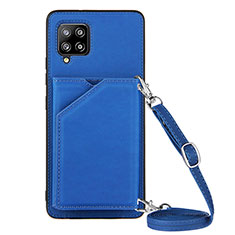 Handyhülle Hülle Luxus Leder Schutzhülle Y02B für Samsung Galaxy A42 5G Blau
