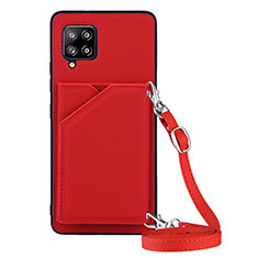 Handyhülle Hülle Luxus Leder Schutzhülle Y02B für Samsung Galaxy A42 5G Rot