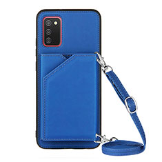 Handyhülle Hülle Luxus Leder Schutzhülle Y02B für Samsung Galaxy M02s Blau