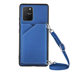 Handyhülle Hülle Luxus Leder Schutzhülle Y02B für Samsung Galaxy S10 Lite Blau
