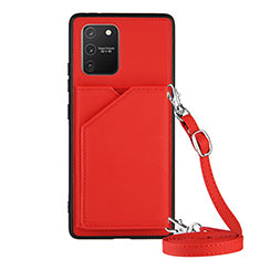 Handyhülle Hülle Luxus Leder Schutzhülle Y02B für Samsung Galaxy S10 Lite Rot