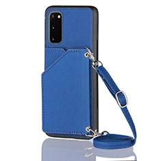 Handyhülle Hülle Luxus Leder Schutzhülle Y02B für Samsung Galaxy S20 5G Blau