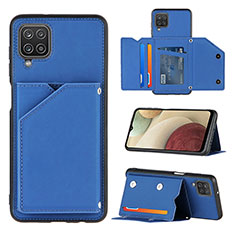 Handyhülle Hülle Luxus Leder Schutzhülle Y03B für Samsung Galaxy A12 Nacho Blau