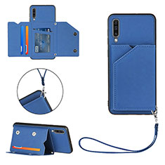 Handyhülle Hülle Luxus Leder Schutzhülle Y03B für Samsung Galaxy A50 Blau