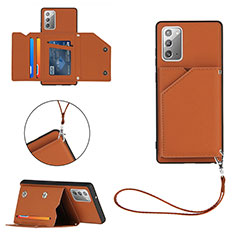 Handyhülle Hülle Luxus Leder Schutzhülle Y03B für Samsung Galaxy Note 20 5G Braun