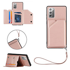 Handyhülle Hülle Luxus Leder Schutzhülle Y03B für Samsung Galaxy Note 20 5G Rosegold