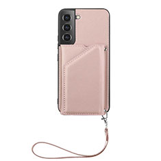 Handyhülle Hülle Luxus Leder Schutzhülle Y03B für Samsung Galaxy S22 Plus 5G Rosegold