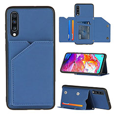 Handyhülle Hülle Luxus Leder Schutzhülle Y04B für Samsung Galaxy A70 Blau
