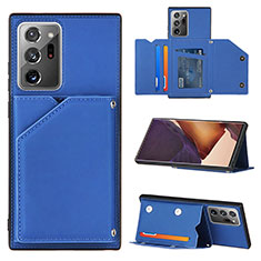 Handyhülle Hülle Luxus Leder Schutzhülle Y04B für Samsung Galaxy Note 20 Ultra 5G Blau