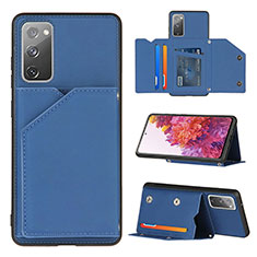 Handyhülle Hülle Luxus Leder Schutzhülle Y04B für Samsung Galaxy S20 FE 5G Blau