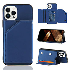 Handyhülle Hülle Luxus Leder Schutzhülle Y05B für Apple iPhone 13 Pro Blau