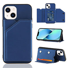 Handyhülle Hülle Luxus Leder Schutzhülle Y05B für Apple iPhone 14 Blau