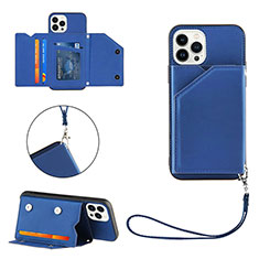 Handyhülle Hülle Luxus Leder Schutzhülle Y06B für Apple iPhone 13 Pro Blau