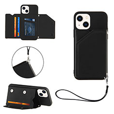 Handyhülle Hülle Luxus Leder Schutzhülle Y06B für Apple iPhone 14 Schwarz