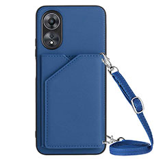 Handyhülle Hülle Luxus Leder Schutzhülle YB3 für Oppo A58 5G Blau