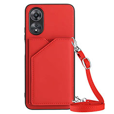 Handyhülle Hülle Luxus Leder Schutzhülle YB3 für Oppo A58 5G Rot