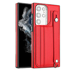 Handyhülle Hülle Luxus Leder Schutzhülle YB4 für Samsung Galaxy S23 Ultra 5G Rot