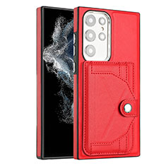 Handyhülle Hülle Luxus Leder Schutzhülle YB5 für Samsung Galaxy S22 Ultra 5G Rot