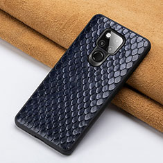 Handyhülle Hülle Luxus Leder Schutzhülle Z01 für Huawei Mate 20 X 5G Blau