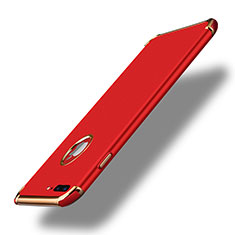 Handyhülle Hülle Luxus Metall Rahmen und Kunststoff F03 für Apple iPhone 8 Plus Rot