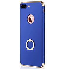 Handyhülle Hülle Luxus Metall Rahmen und Kunststoff F04 für Apple iPhone 7 Plus Blau