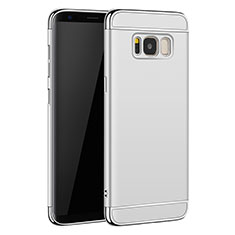 Handyhülle Hülle Luxus Metall Rahmen und Kunststoff für Samsung Galaxy S8 Plus Silber